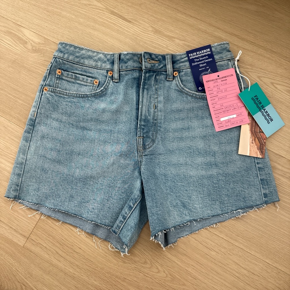 Fair Harbor Light Blue Jean Shorts